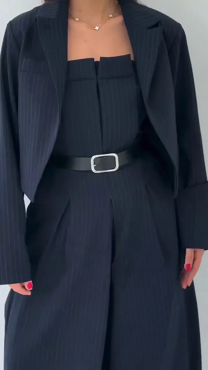 Elena | Conjunto de bustier y chaqueta – Elegancia moderna