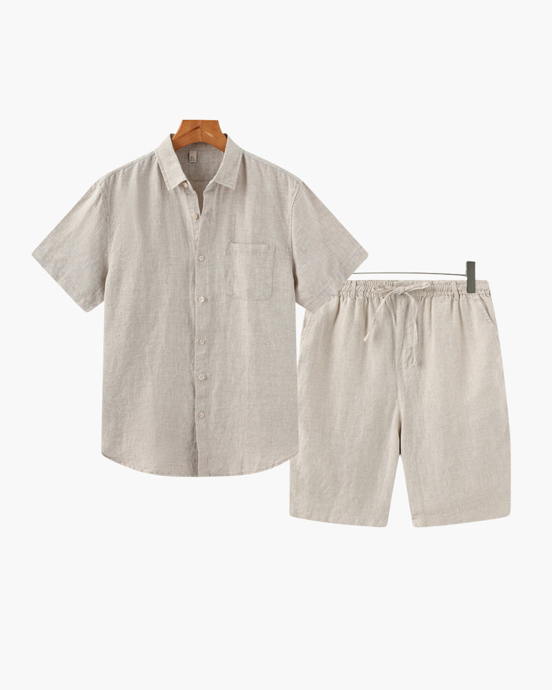 Formentera | Palma | Conjunto de Lino (Pantalones Cortos)