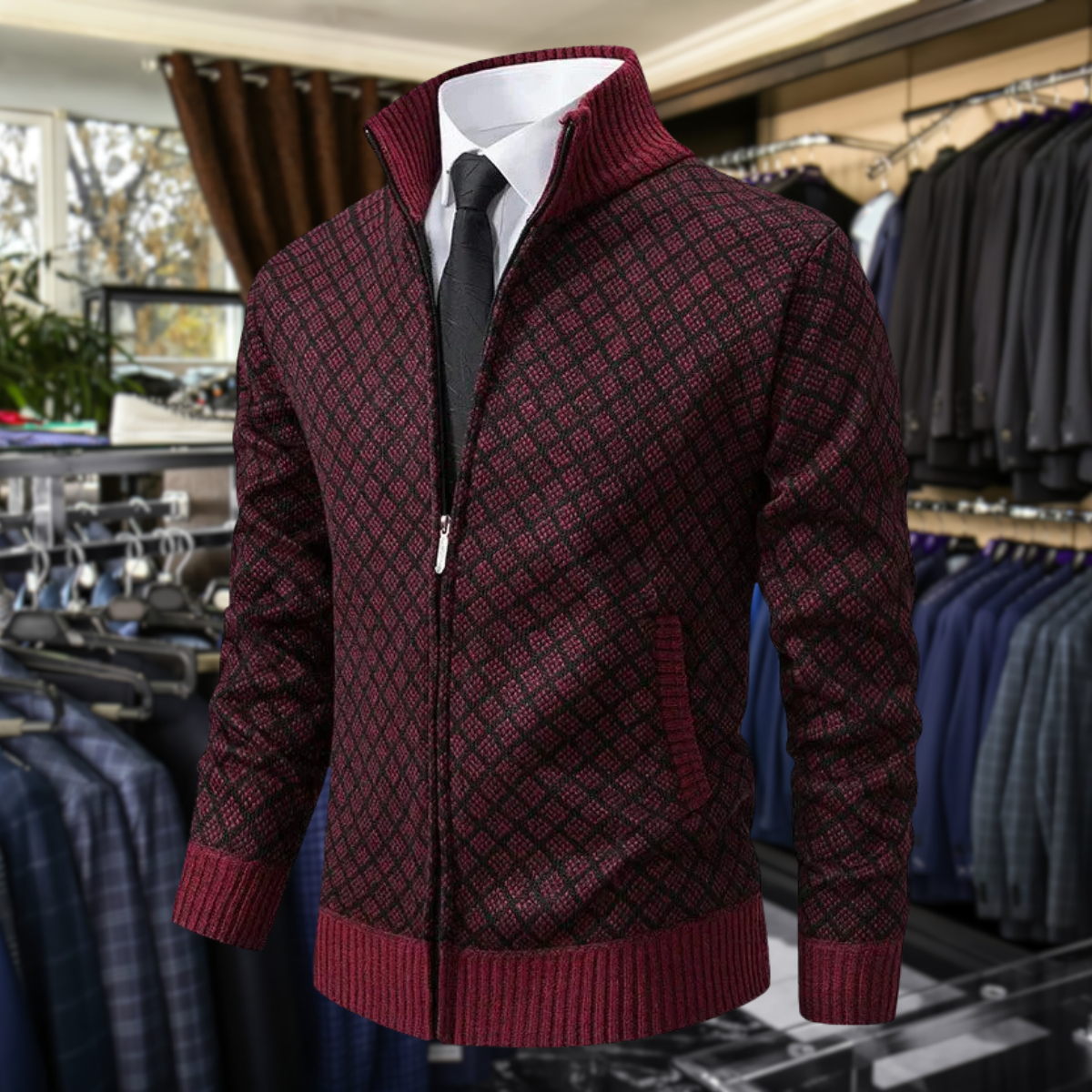 Élanford™ | Chaqueta Premium de Punto con Cremallera y Acabado Elegante