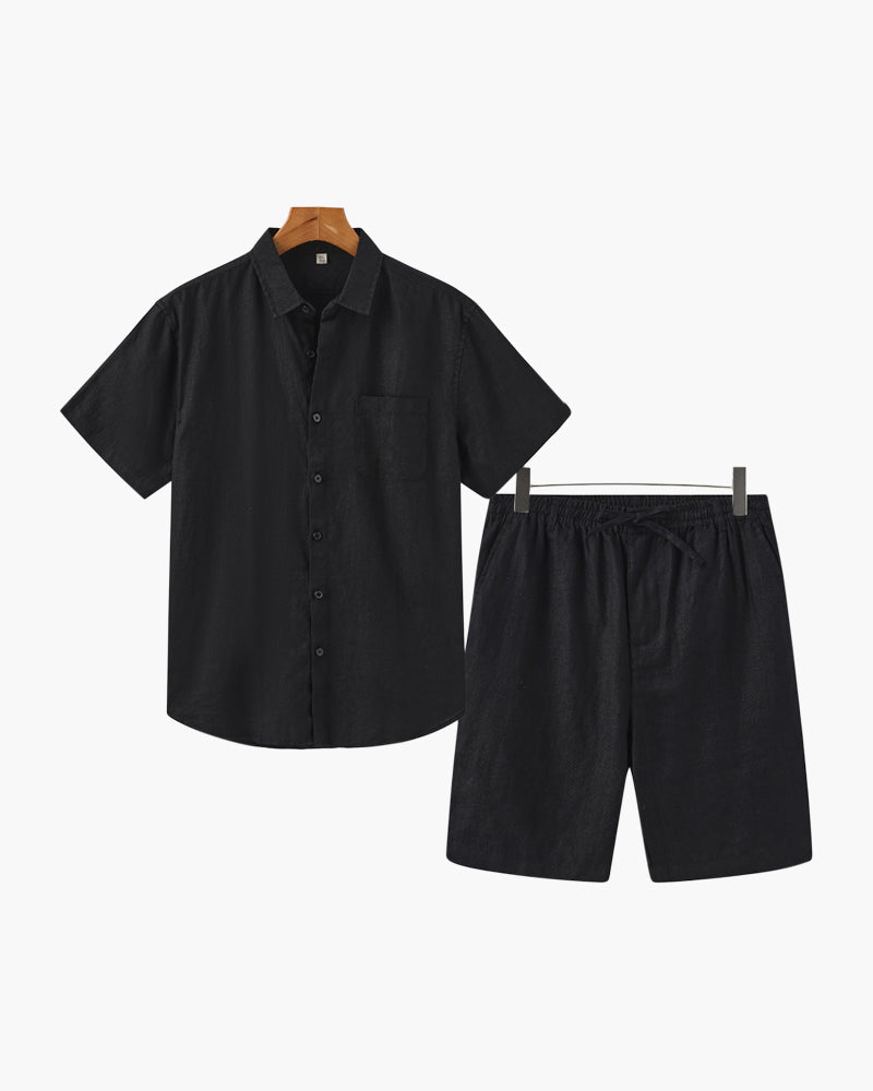 Formentera | Palma | Conjunto de Lino (Pantalones Cortos)