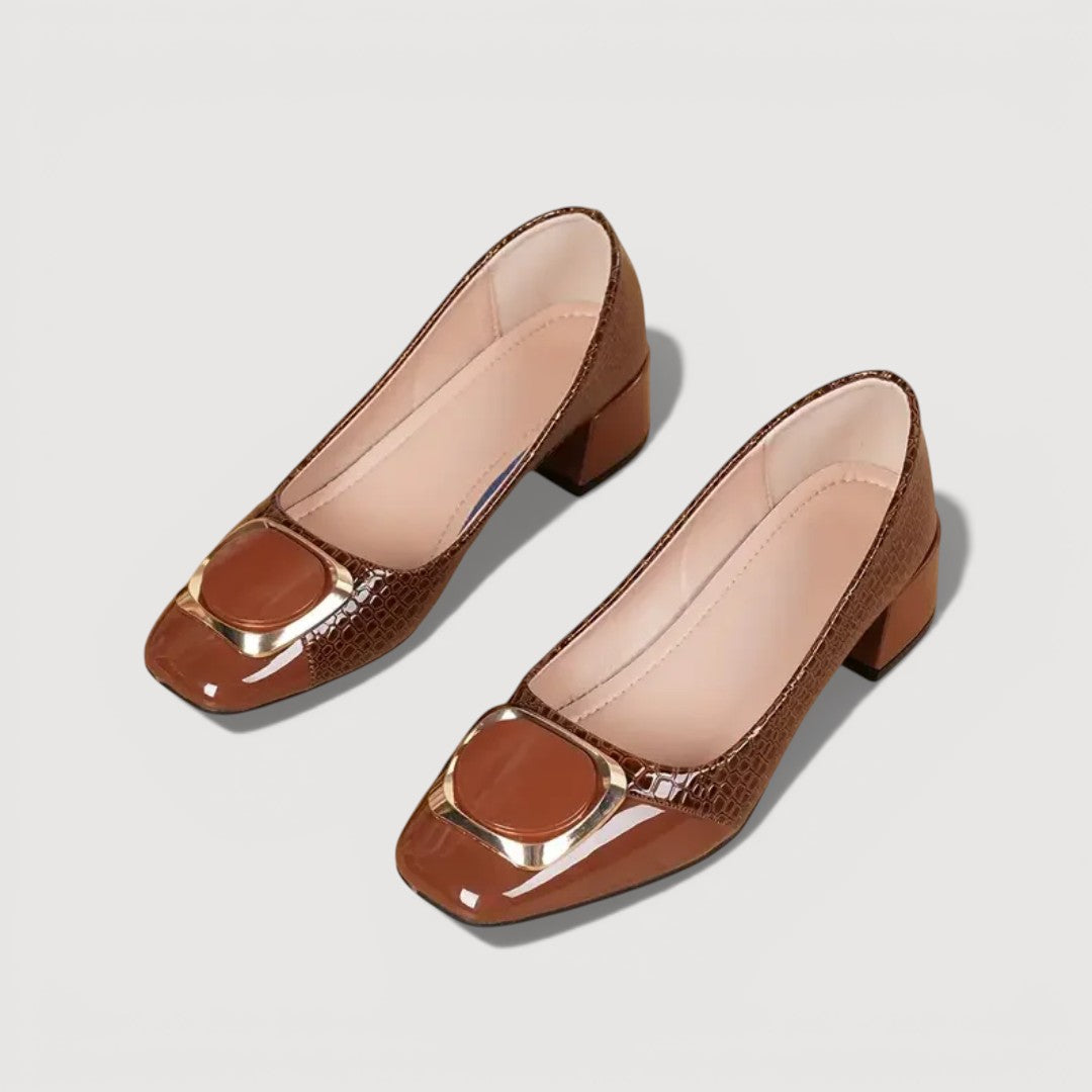 Livana | Tacones Bloque Croco