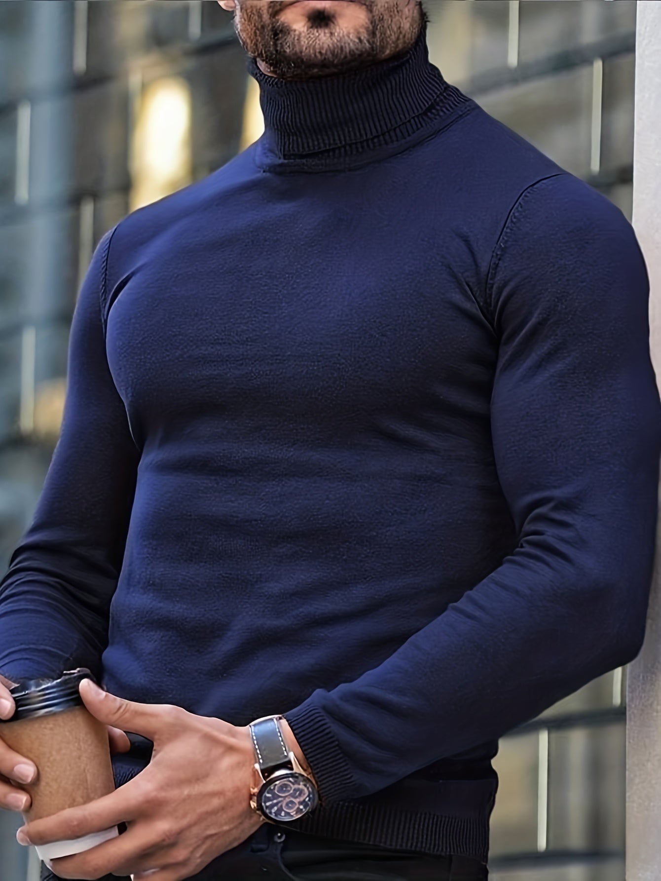 Adrien | Suéter de Punto Premium con Cuello Alto para Hombre