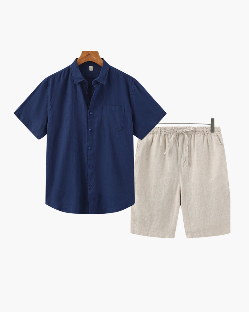Formentera | Palma | Conjunto de Lino (Pantalones Cortos)