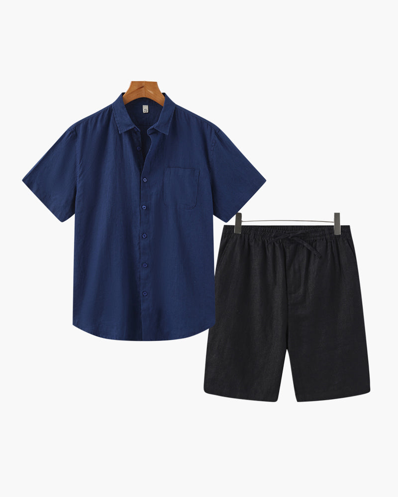Formentera | Palma | Conjunto de Lino (Pantalones Cortos)