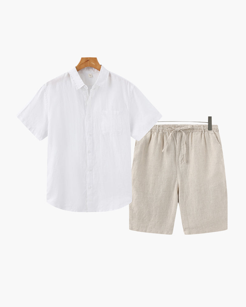Formentera | Palma | Conjunto de Lino (Pantalones Cortos)