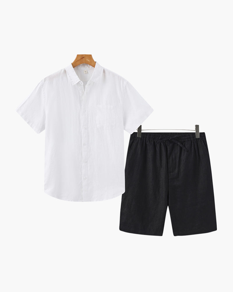 Formentera | Palma | Conjunto de Lino (Pantalones Cortos)