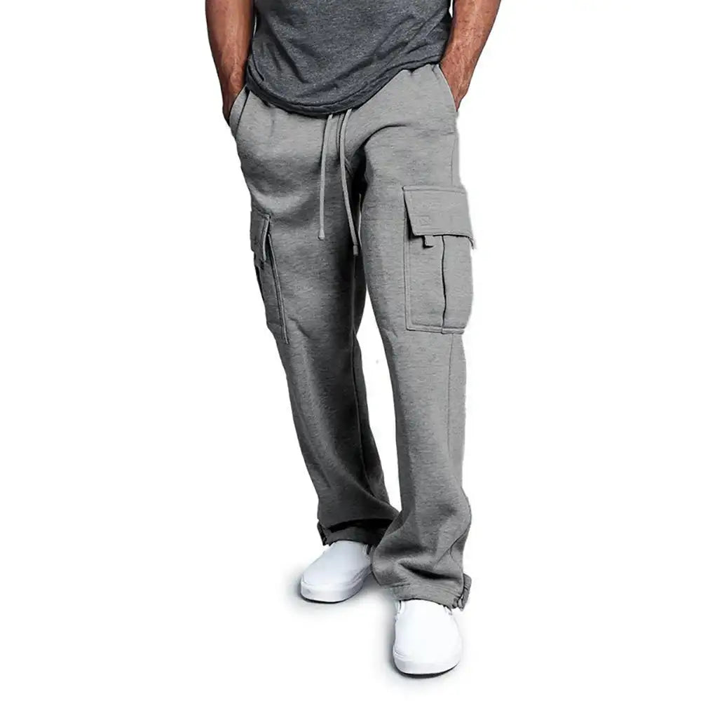 Oliva | Pantalones holgados con múltiples bolsillos