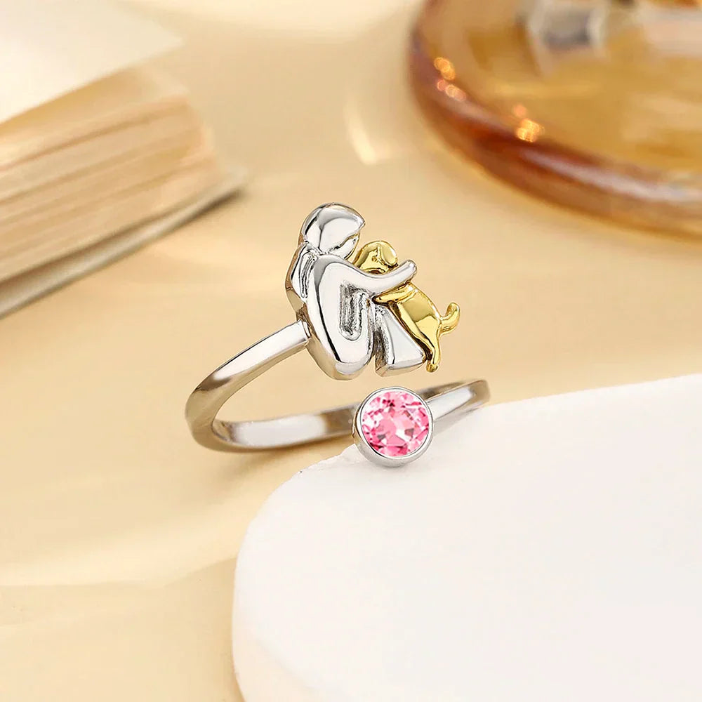 Rose™ - Anillo con Ícono de Perro