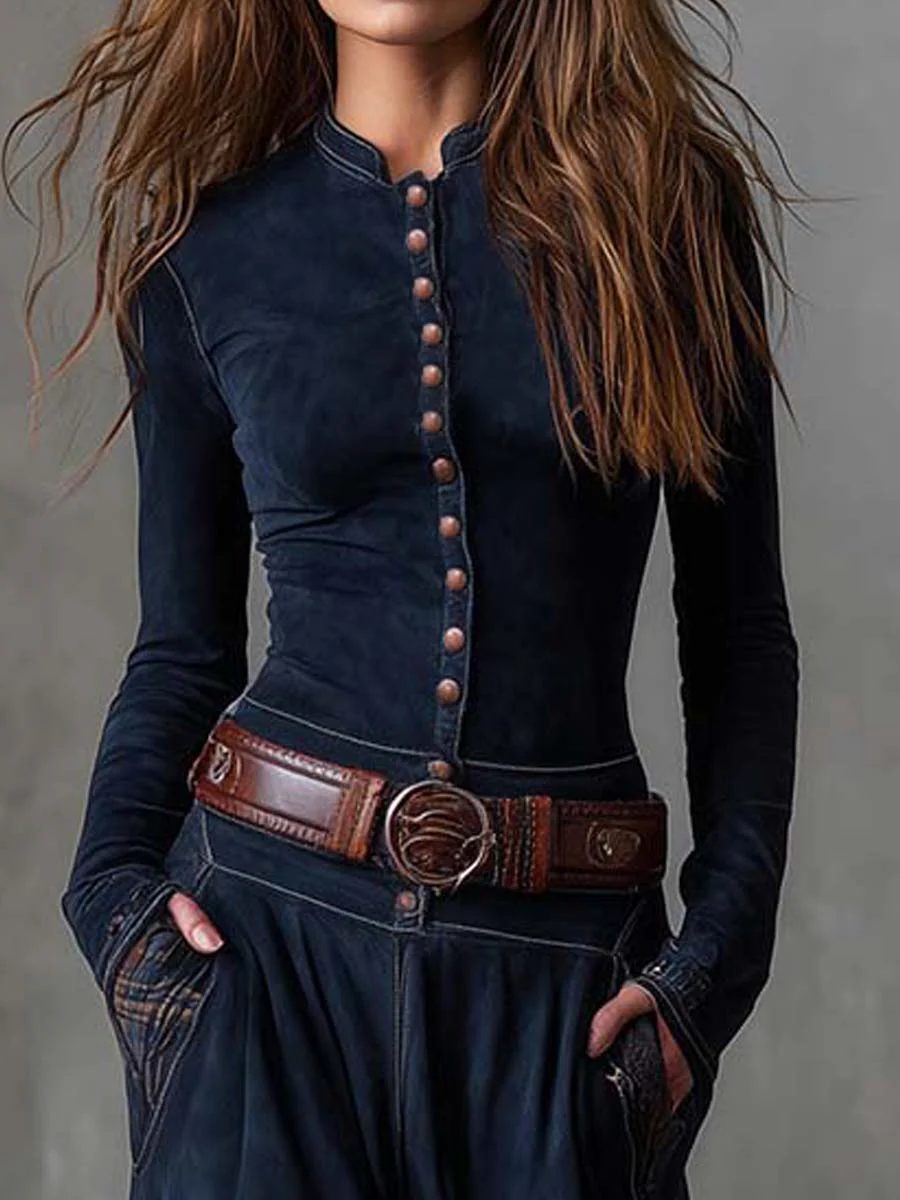 Michelle | Vestido maxi de ante