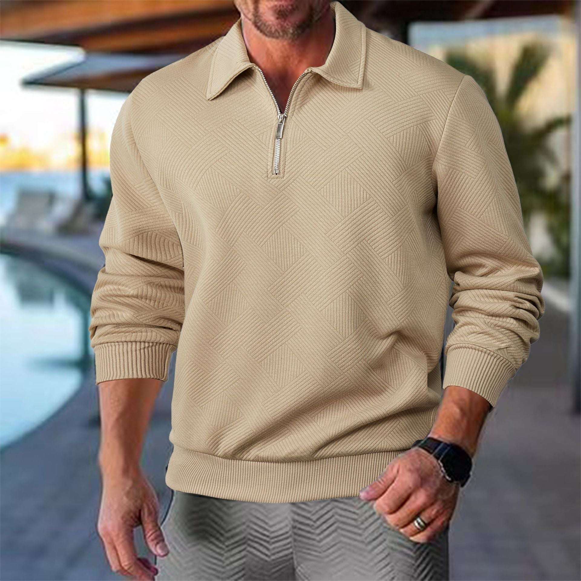 Fuego | Suéter de cremallera con diseño estampado