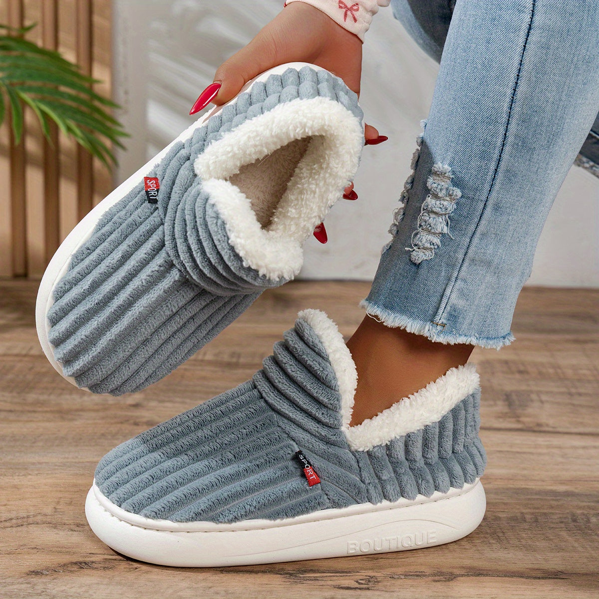 CozyStep™ | Zapatillas de casa de peluche