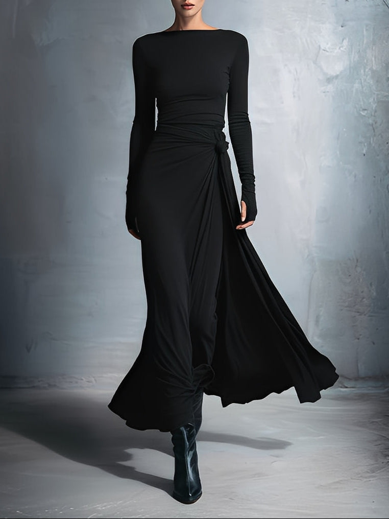 Vittoria | Vestido maxi con nudo lateral
