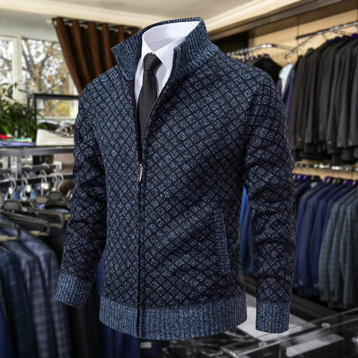 Élanford™ | Chaqueta Premium de Punto con Cremallera y Acabado Elegante