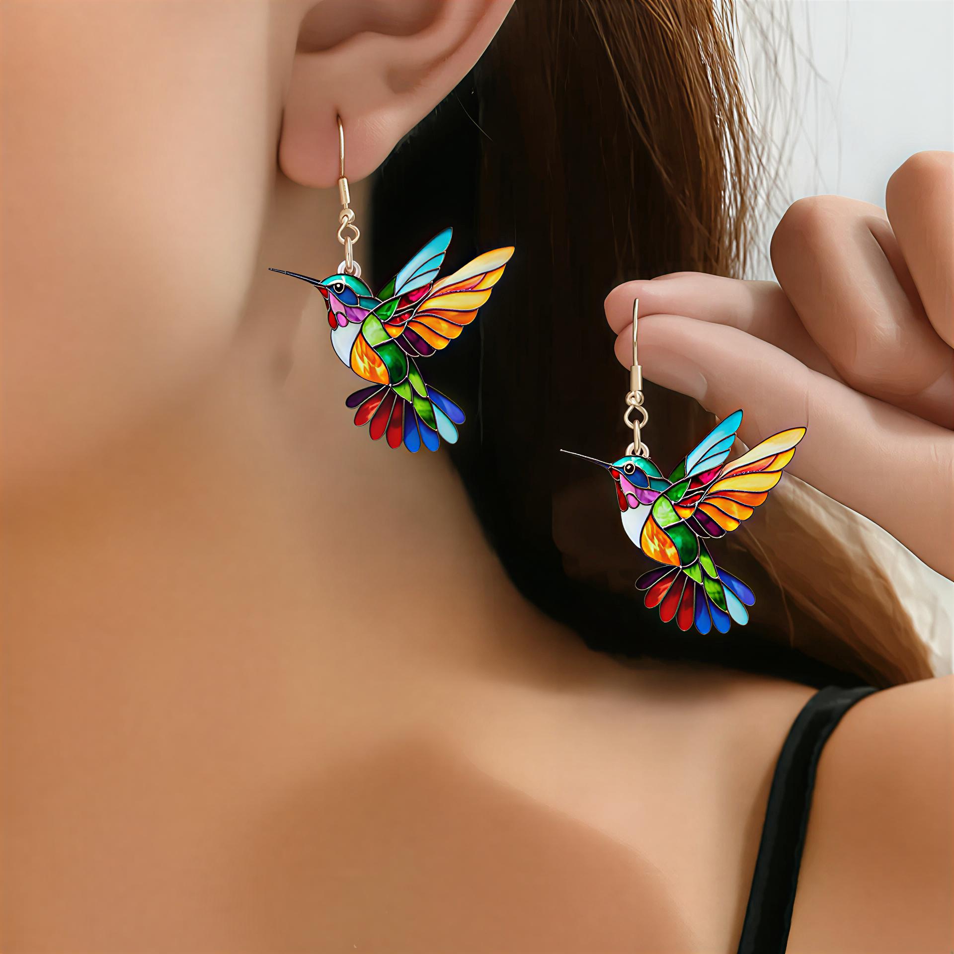 Pendientes Colibrí Amuleto Collar Regalo – Edición Limitada