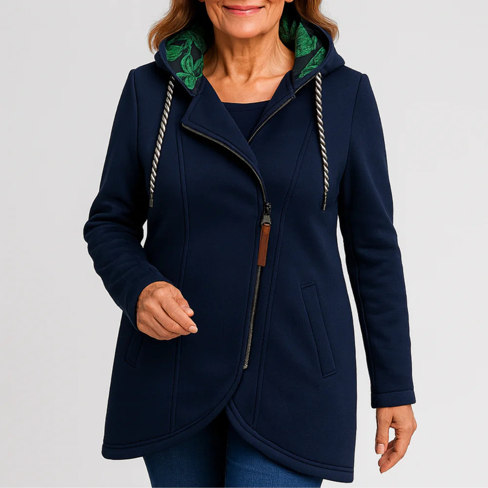 Eleonora™ – Abrigo de invierno con cremallera asimétrica