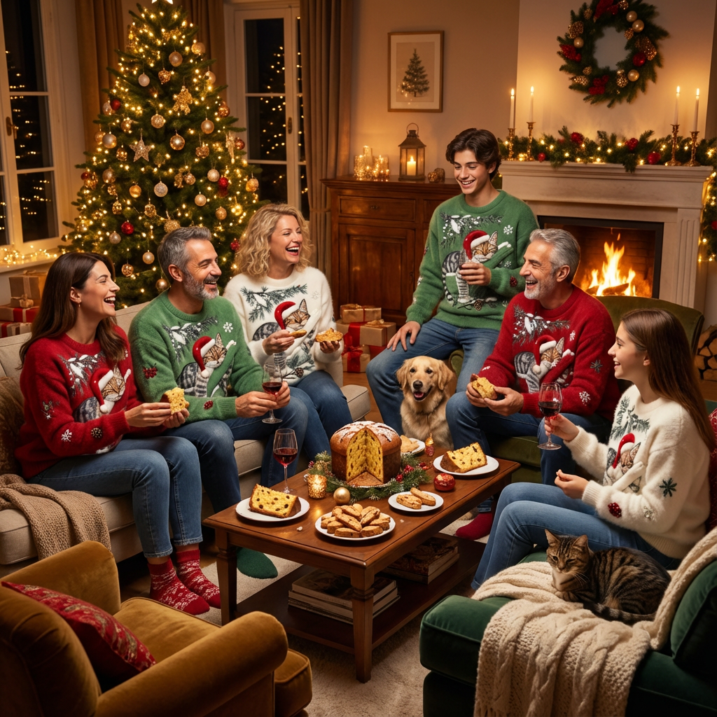 Nevita™ | Suéter Navideño Suave con Gato Festivo